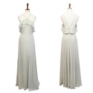 Jenny Yoo Jada Bridesmaid Maxi Dress Meadow Luxe Chiffon Gown Size 8